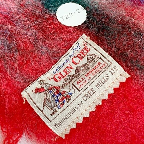 NWT red plaid Scotland MOHAIR scarf Glen Cree mint-TOASTY WARM WINTER SCARF - Picture 10 of 13